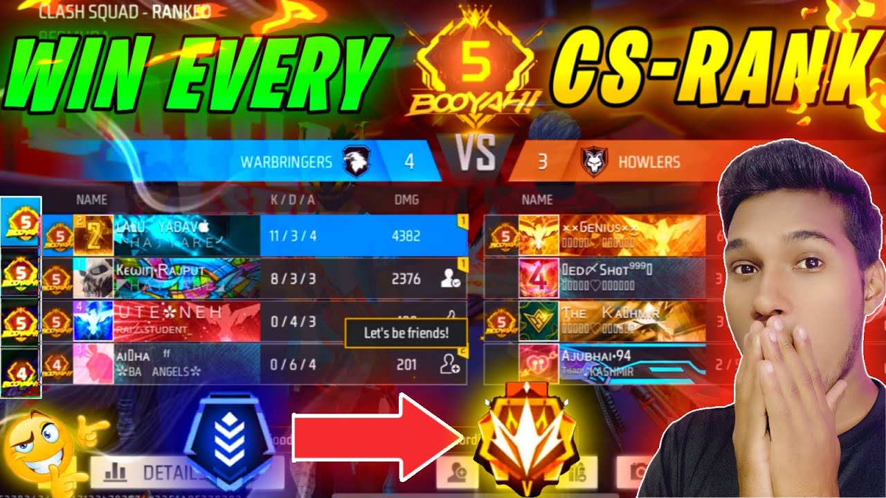 Win Every Game In Cs Rank | Class Squad Rank Push Tips And Tricks | How To Push Cs Rank Free Fire |