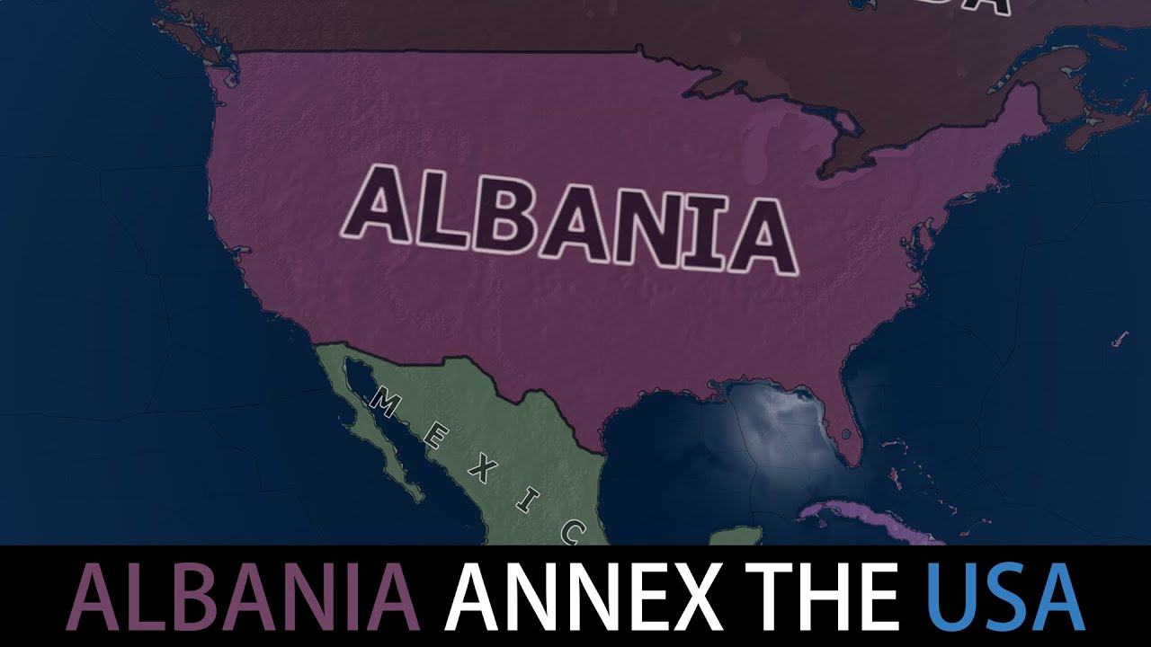 WW2 but Albania annexed the United States of America | Hoi4 Timelapse
