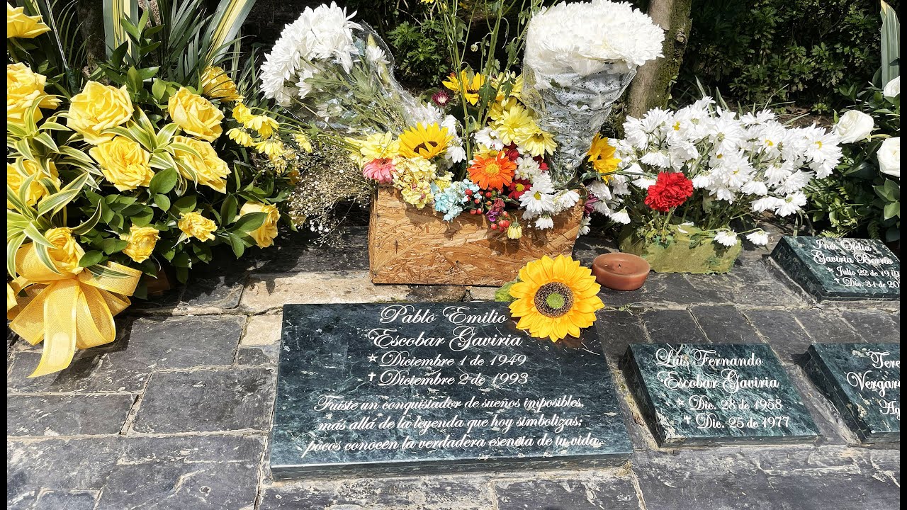 Grave of Pablo ESCOBAR, Medell&iacute;n, Montesacro cemetery, Colombia.