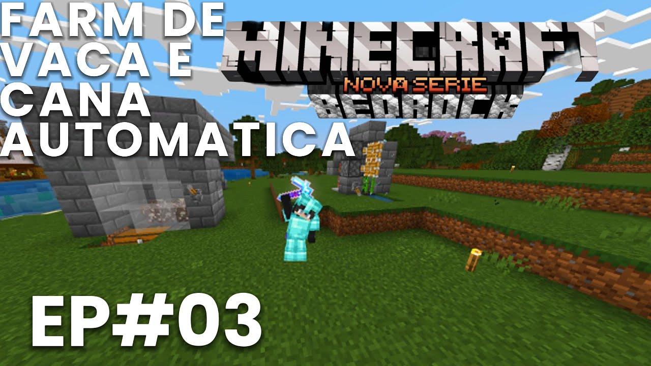 MINECRAFT BEDROCK- Fiz as 2 FARMS MAIS FACEIS do MInecraft Bedrock