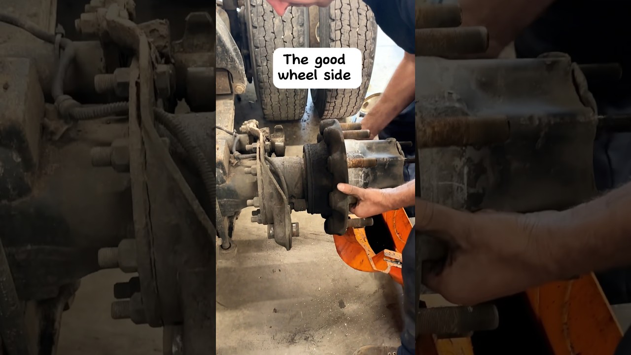 How a bad wheel hub can cause excessive vibration on the semi trucks #mechanic #vibration