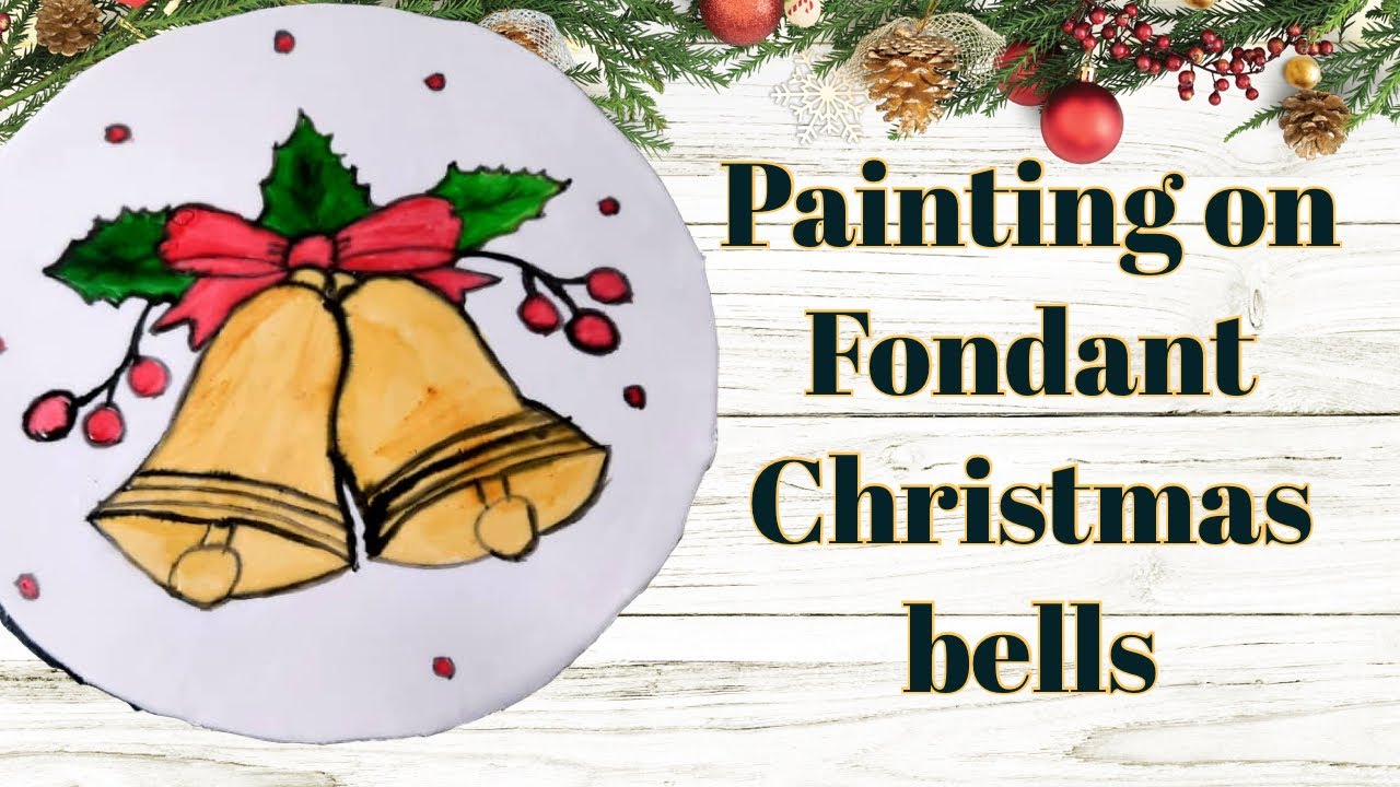 Painting On Fondant | Christmas cake decoration