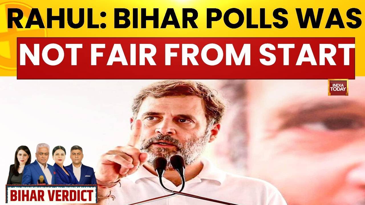 Rahul Gandhi's First Reaction On Defeat In Bihar: Calls Bihar Polls 'Unfair,' BJP Hits Back