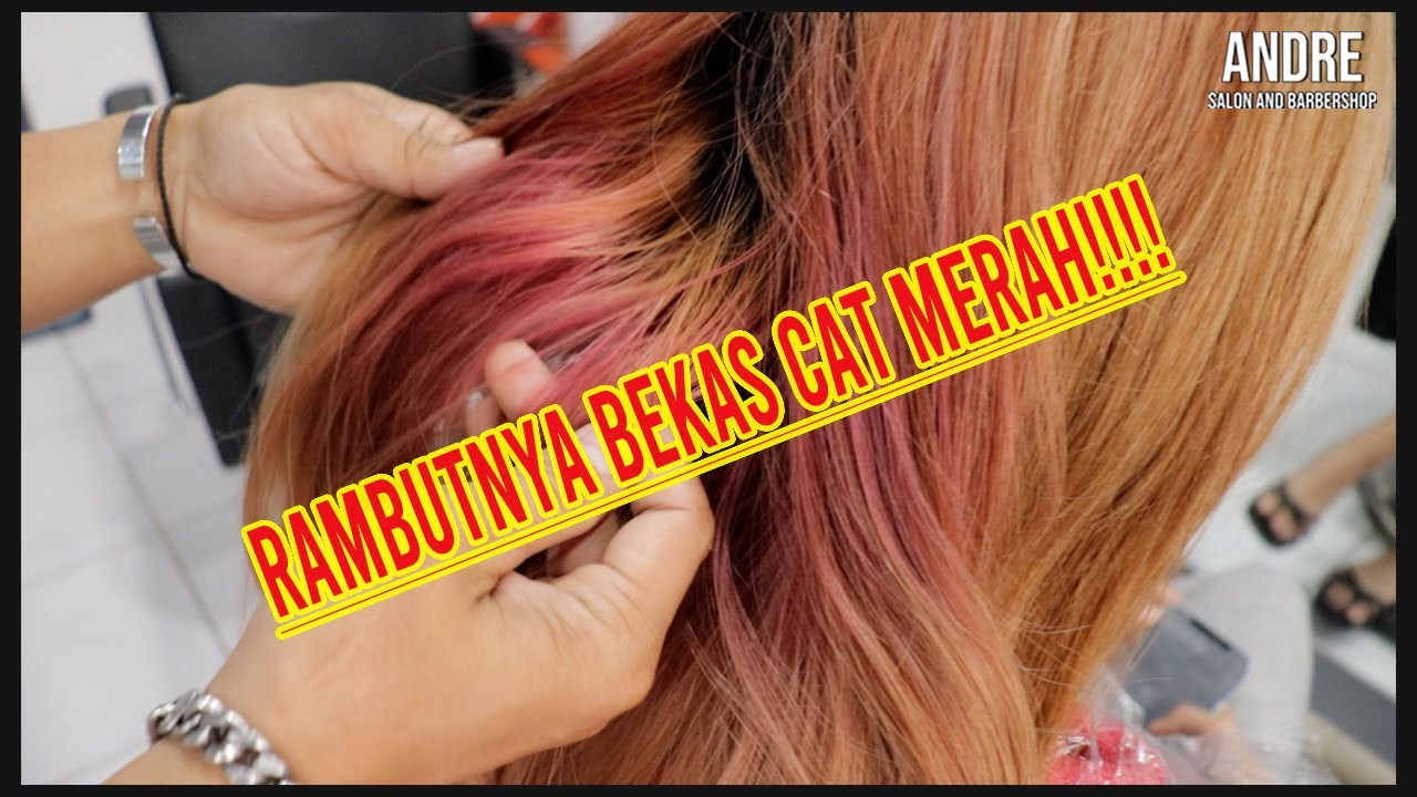 Bekas Warna Merah jadi warna ash brown