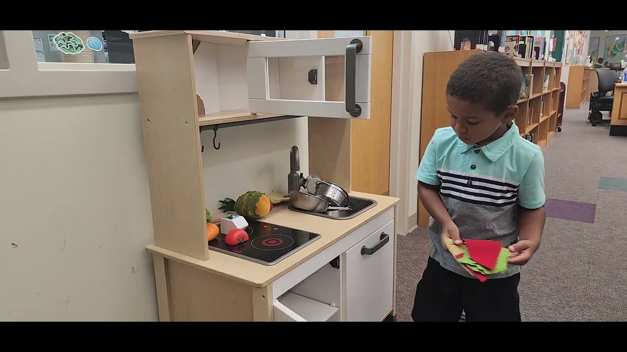 Cooking in the kitchen at the library 