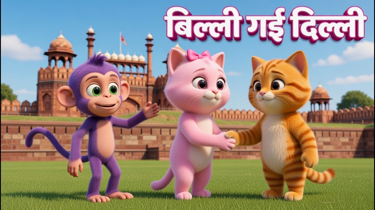 Billi Gayee Dilli Hindi Rhymes | बिल्ली गयी दिल्ली | Billi Gayi Dilli Poem