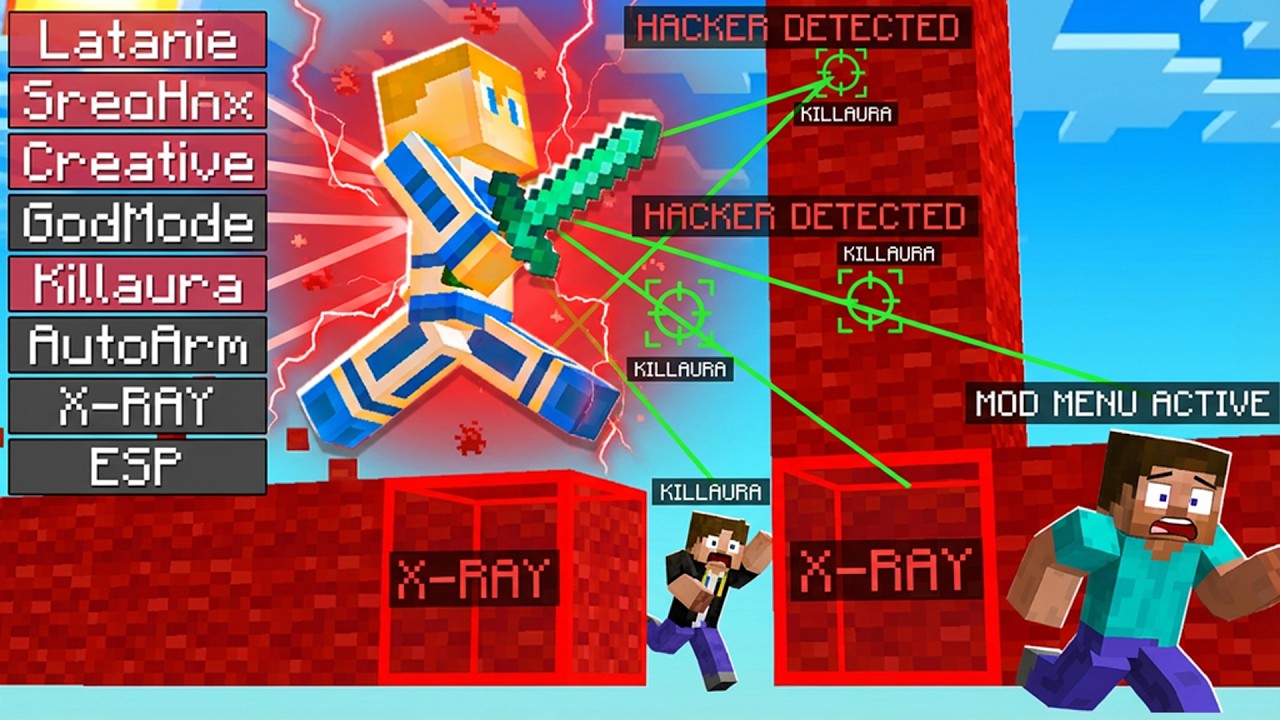 OSZUKUJE CHEATAMI w Minecraft Bedwars