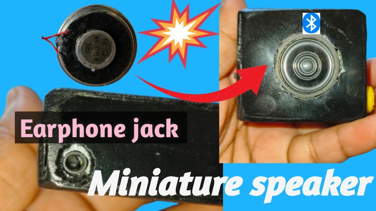 Make a pocket bluetooth speaker at home | Make a miniature speaker earphone jack