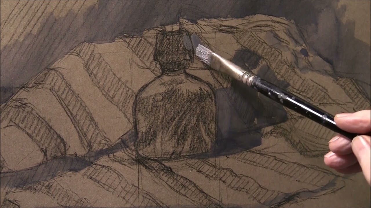 Ettore Maiotti, video lezione completa, STUDIO DI PANNEGGIO A TEMPERA