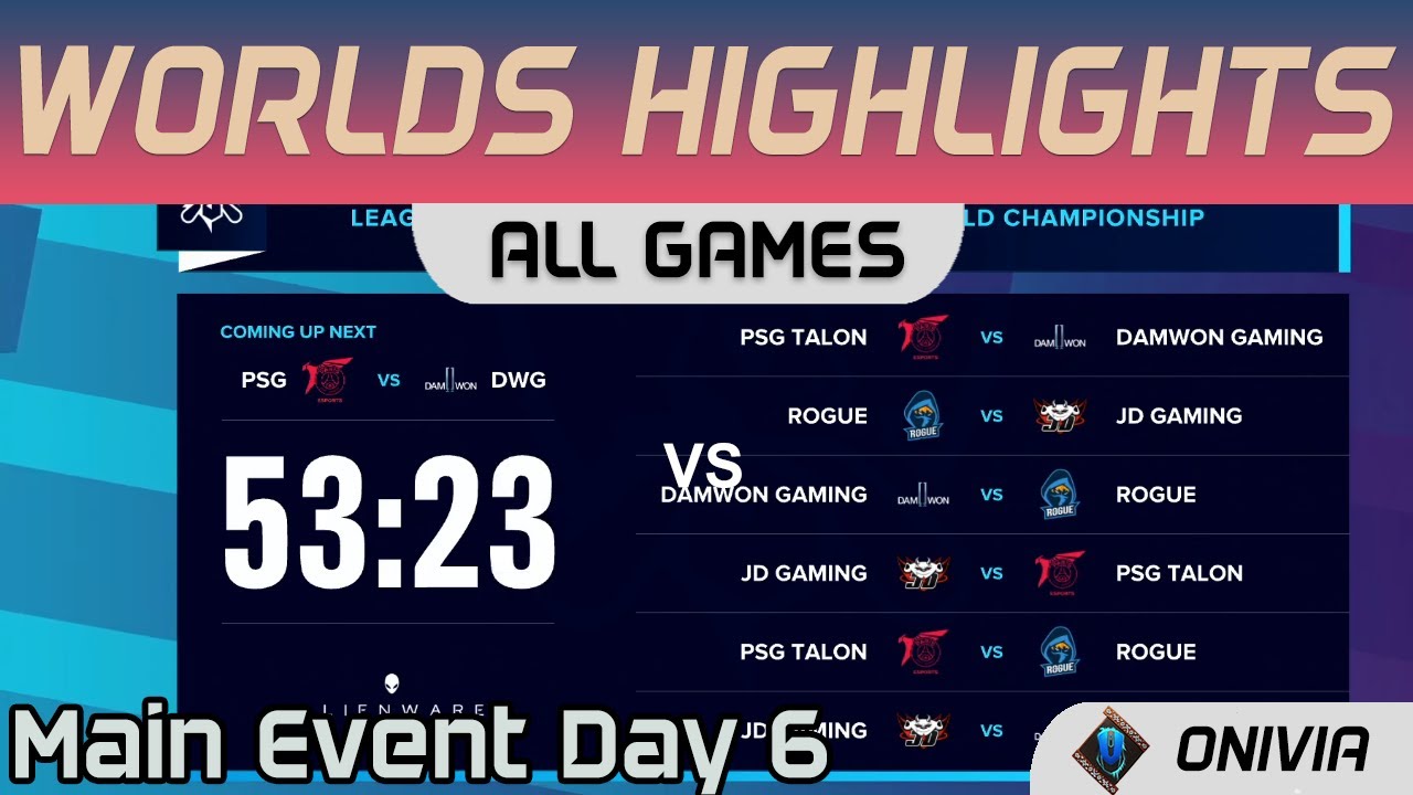 Main Event Day 6 All Games Highlights Worlds 2020 By Onivia