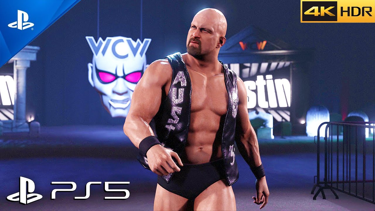 (PS5) STONE COLD STEVE AUSTIN returns to WCW against HOLLYWOOD HOGAN | Ultra Graphics [4K 60FPS HDR]