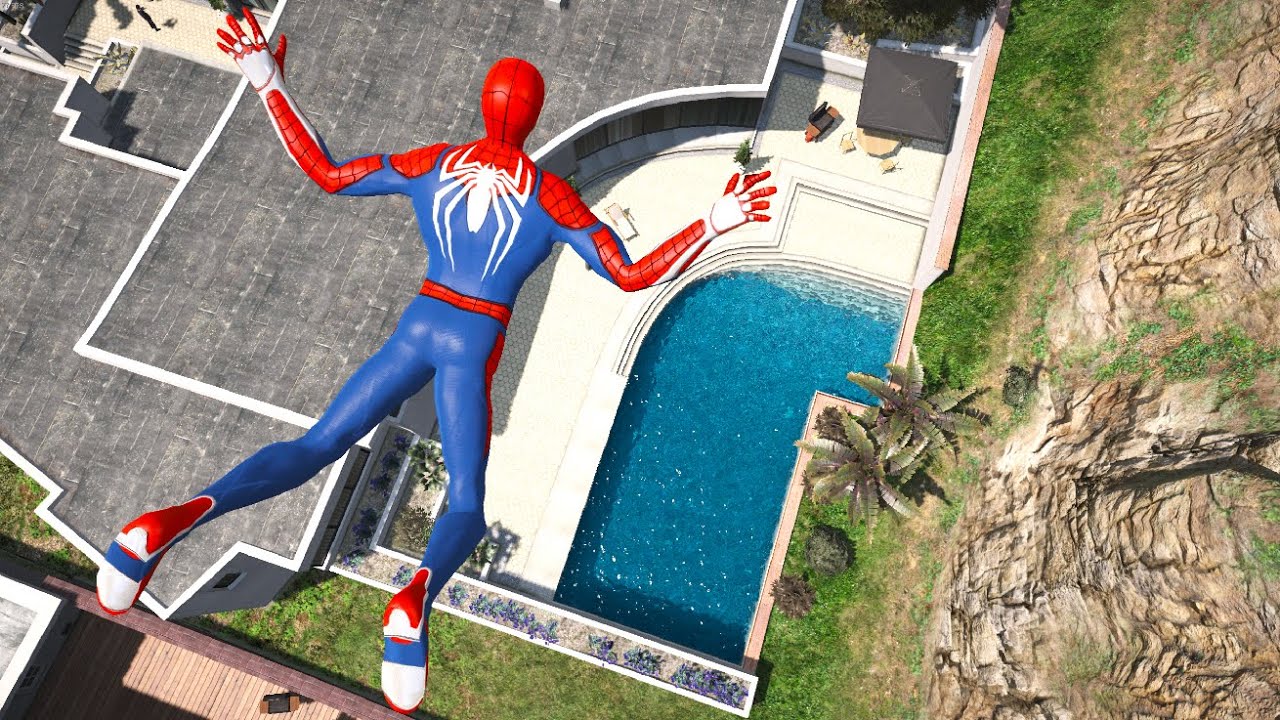 GTA 5 Water Ragdolls | SPIDERMAN Jumps/Fails ep.14 (Euphoria physics, Falls, Funny Moments)