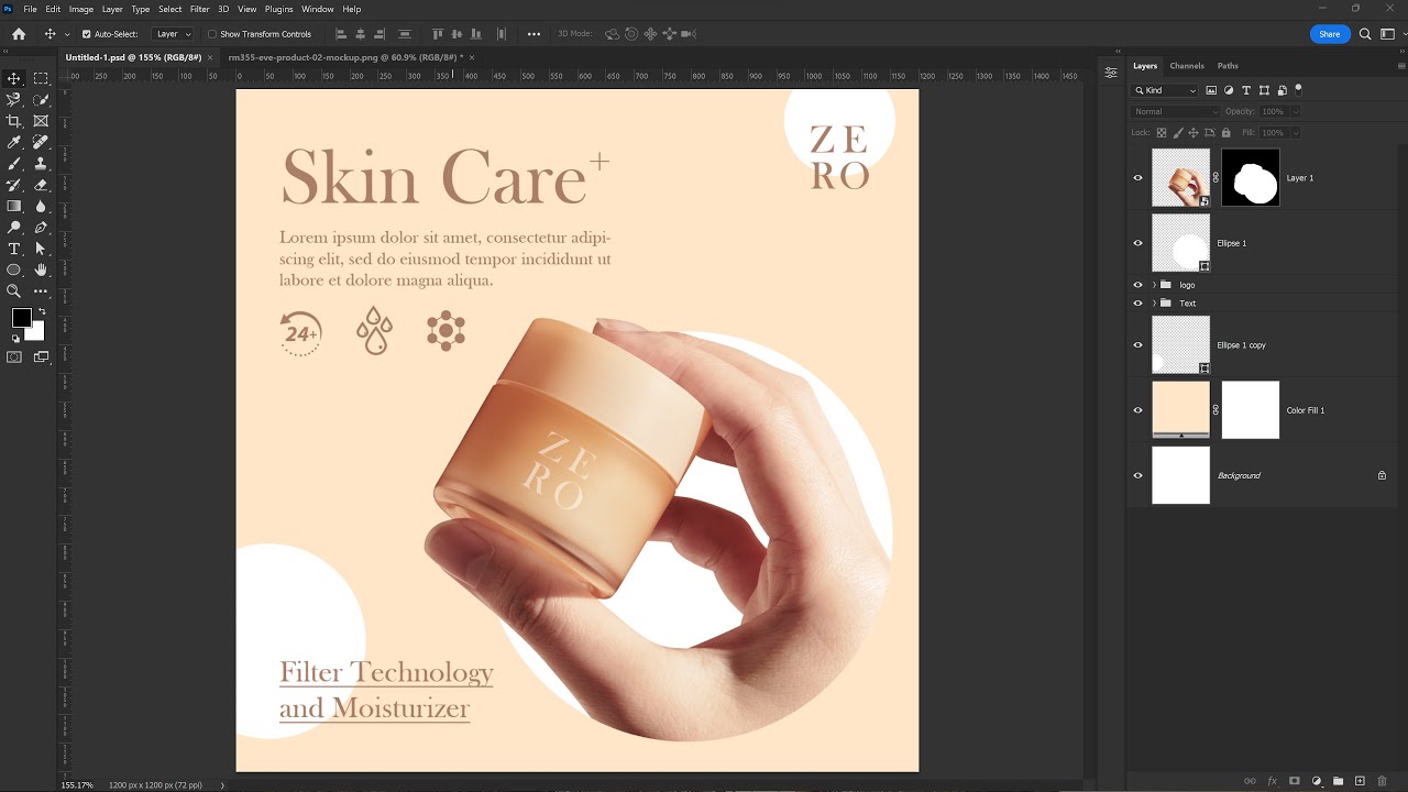 สอนกราฟฟิก ep_35 - การออกแบบแบนเนอร์โฆษณาออนไลน์ (Banner Design) ด้วยโปรแกรม Adobe Photoshop CC