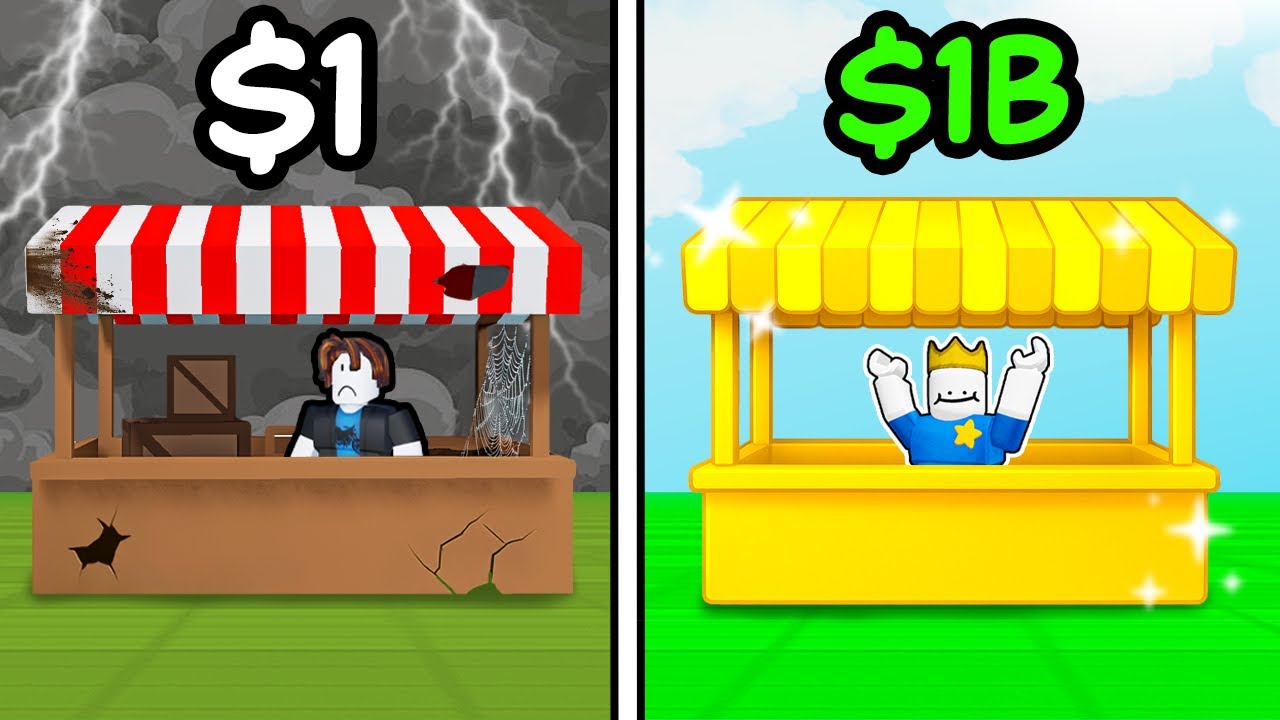 $1 VS $1,000,000,000 Store in Roblox my market...