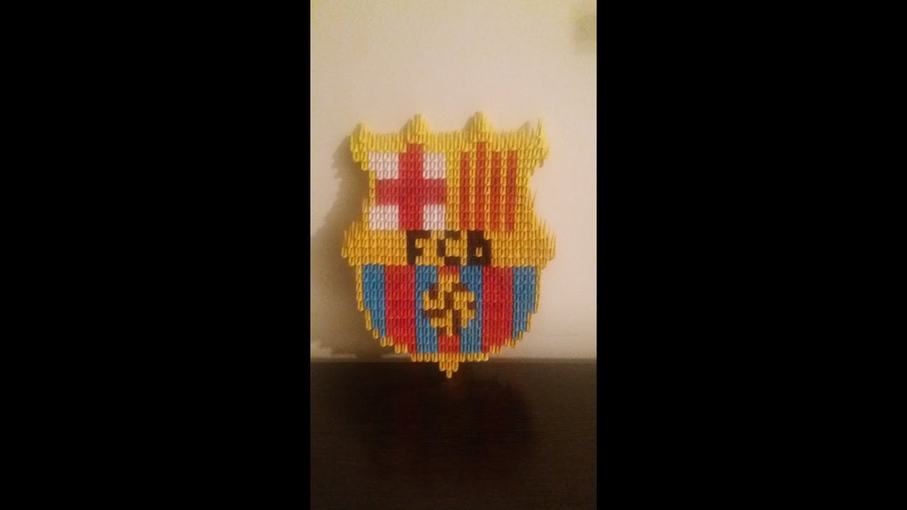 ORIGAMI 3D Tutorial escudo F.C. Barcelona