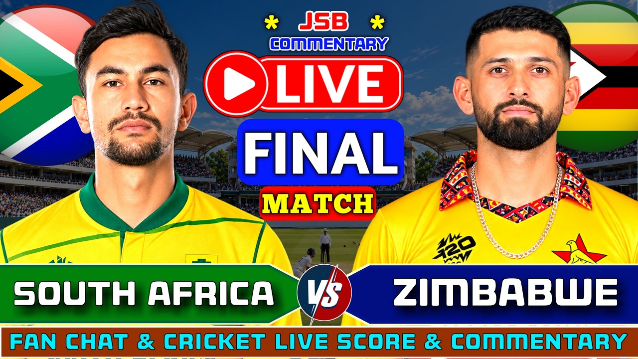 South Africa vs Zimbabwe FINAL Live | SA vs ZIM | T20 Tri-Series Final | Live Score & Commentary