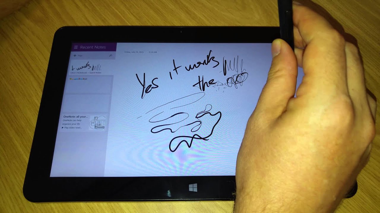 Note 4 Stylus test on the Cube i7 Stylus