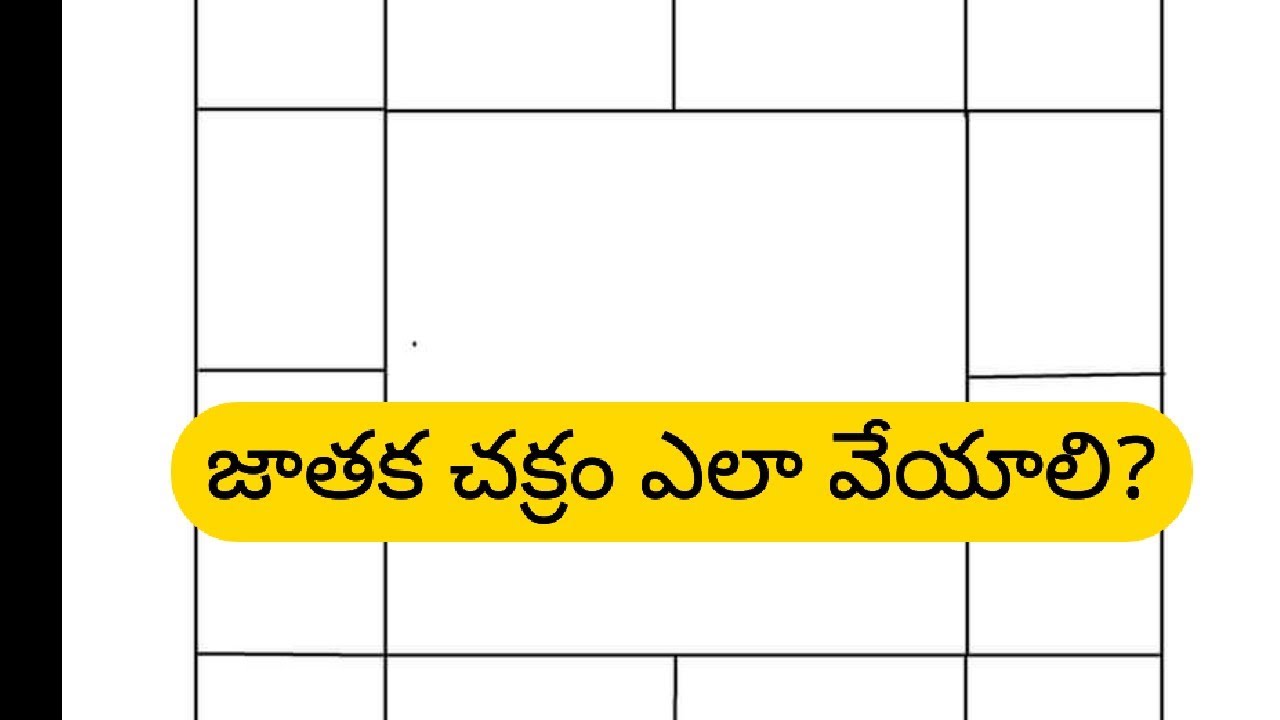 జాతక చక్రం ఎలా వేయాలో తెలుసుకుందాం.