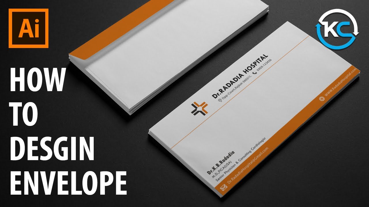 Как создать дизайн конверта в Adobe Illustrator.