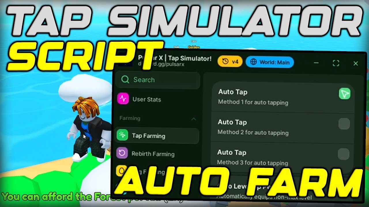 [🌮ОБНОВЛЕНИЕ] Скрипт для Tap Simulator: автоматическое фермерство и дублирование питомцев - Roblo...