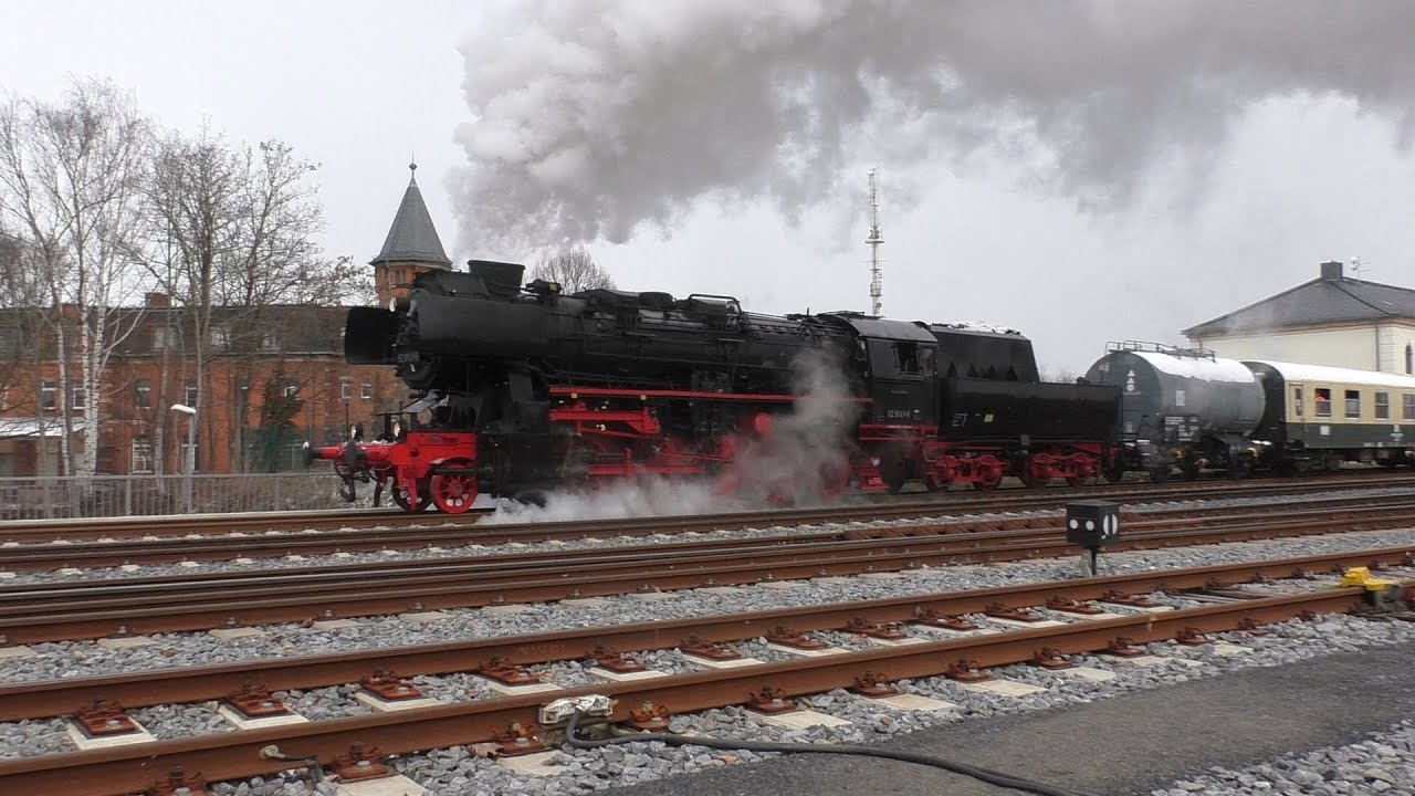 52 8141-5 (Giesela) Mit Volldampf aus dem Stillstand  nach Dresden (Löbau - Dresden) 20.03.2021 (HD)