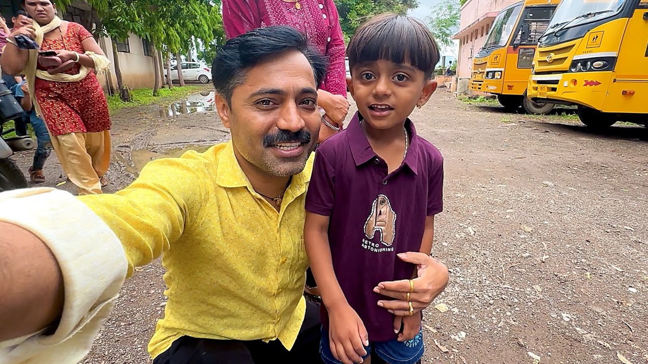 माऊली शाळेत जाण्यासाठी खूपच आंनदी होता 🫢