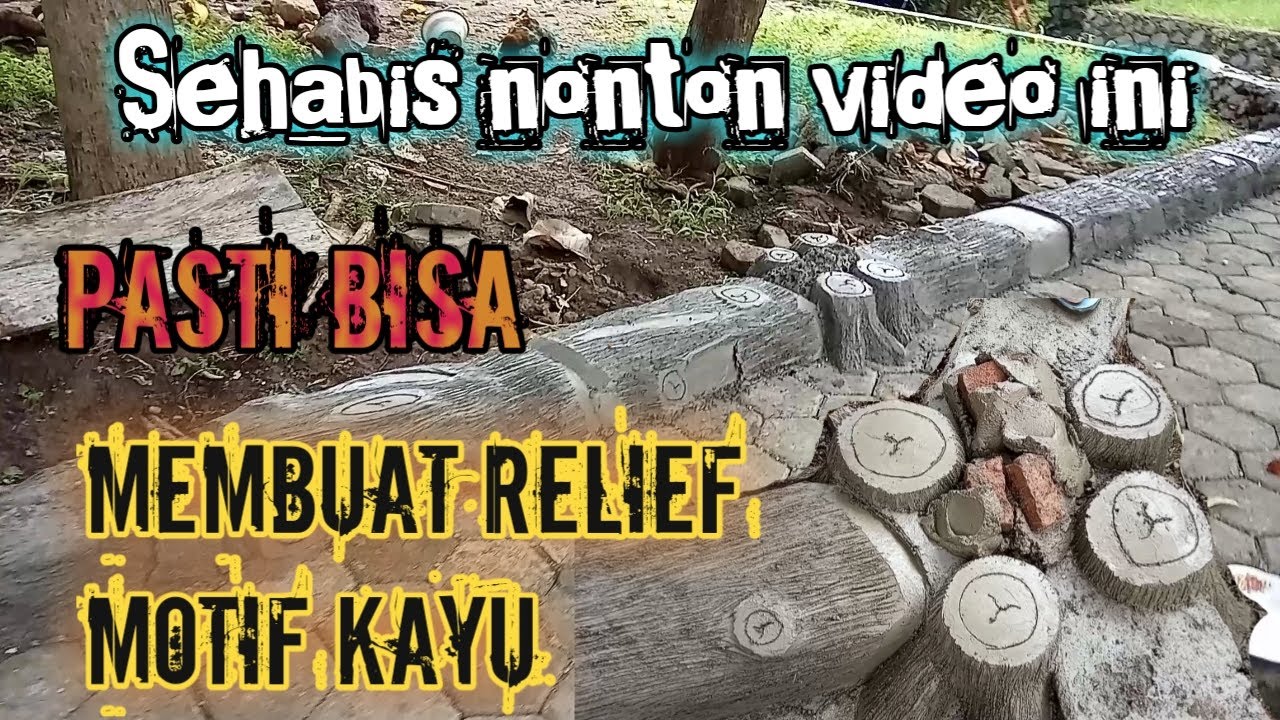 Cara membuat sekat taman motif kayu Ala kang Ayee.