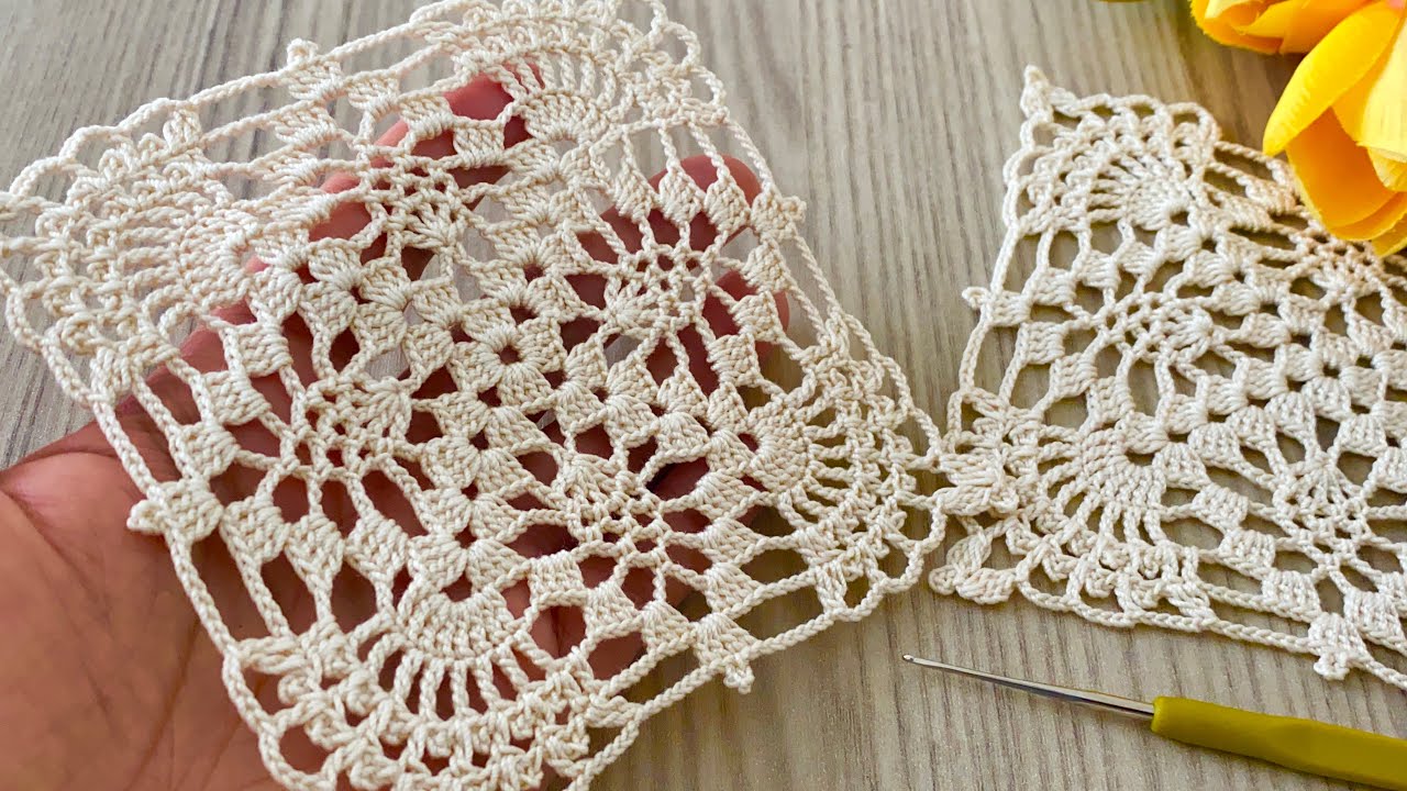 Amazing Crochet Square Motif Pattern❗️Tutorial for Beginners