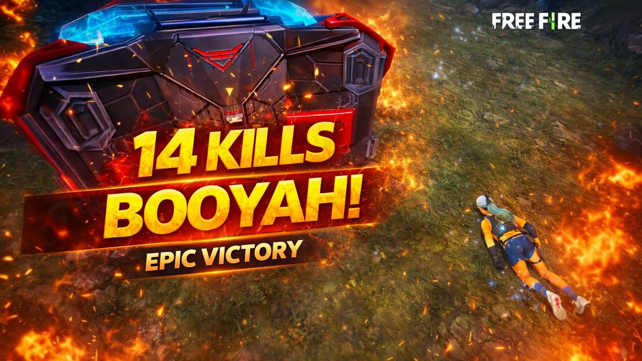 Lekhu sarkar gaming BR rank 14 kill 🔥 Booyah ☠️👌  FreeFireIndia#FFGameplay#14Kills#Booyah#BRRank