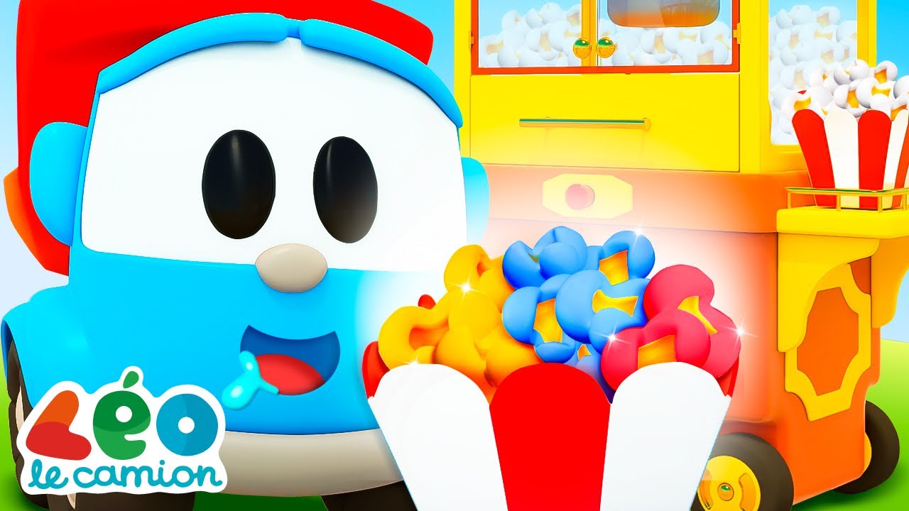 Les voitures font du pop-corn 🌽🍿🌽 Animation pour les bébés avec Léo le camion