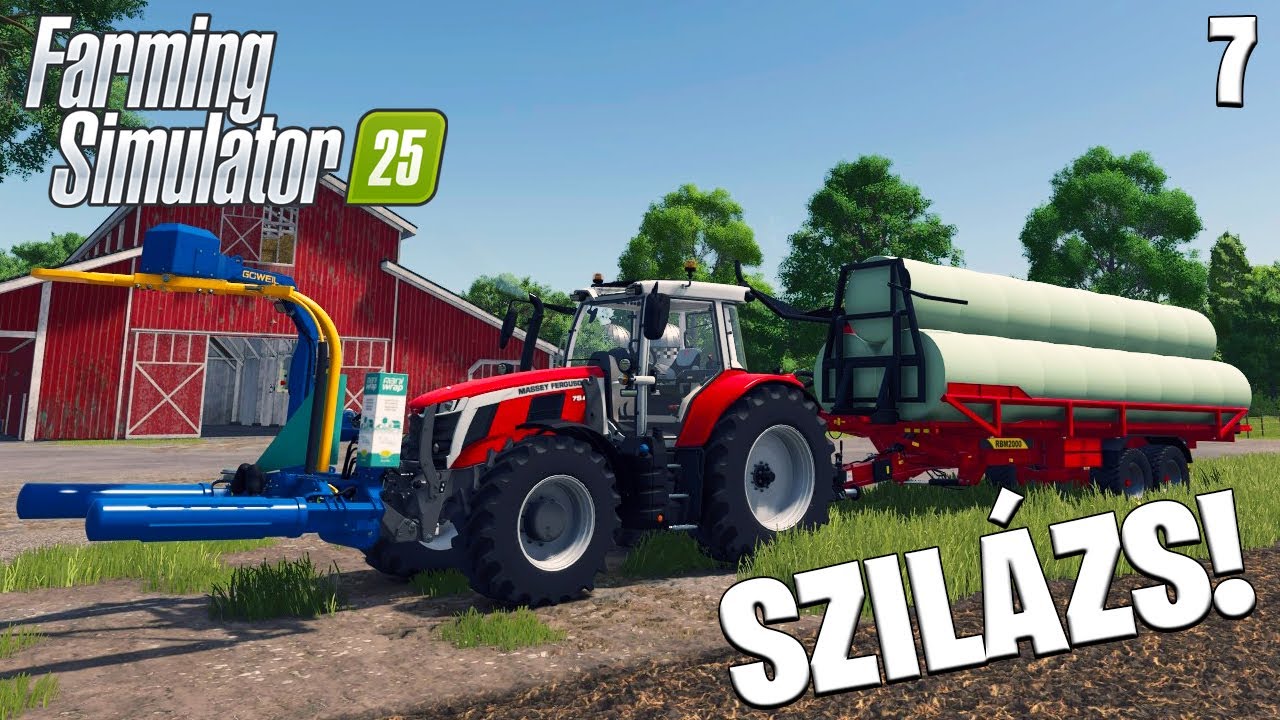 FARMING SIMULATOR 25 LIVE #7 - Szilázs készítés, és új föld vásárlás!