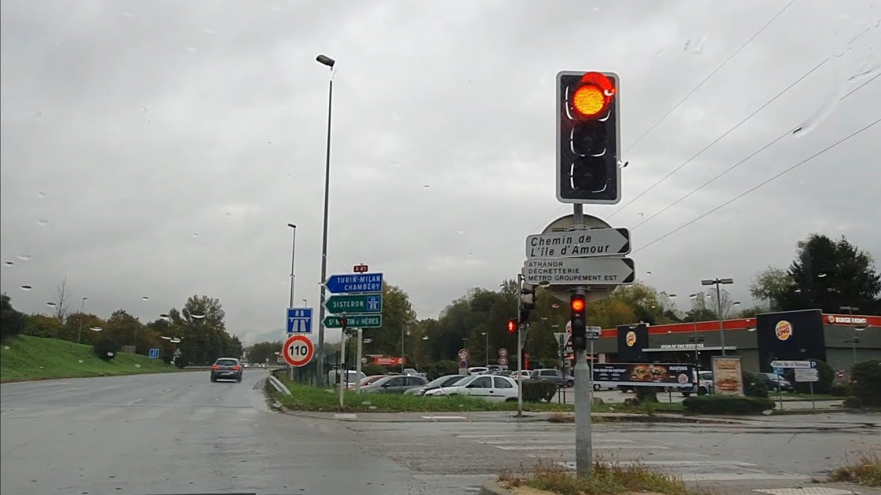 Driving tour on the highway, 
Grenoble - Turin - Milan - Geneva