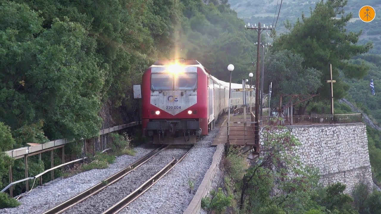 Afternoon trains at Trachina stop.