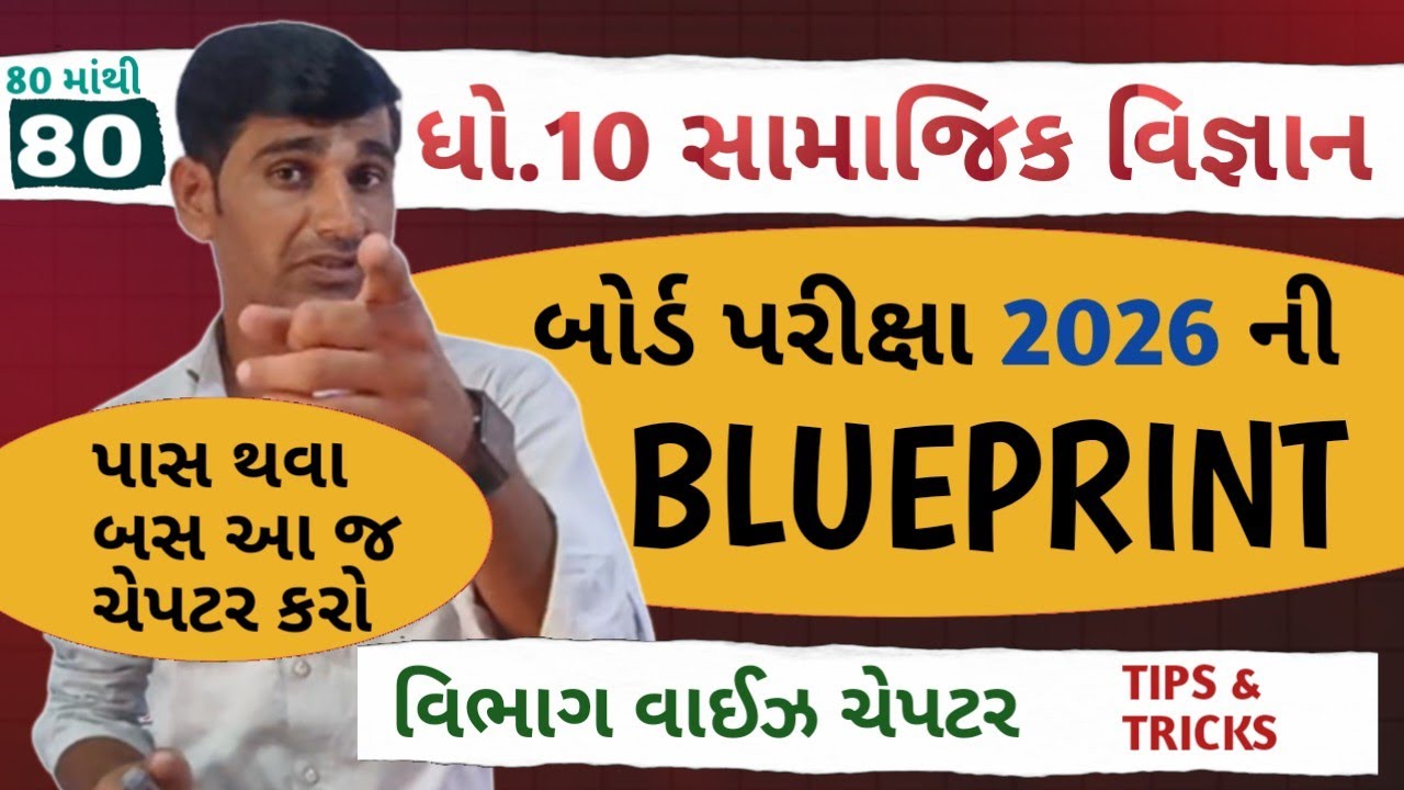 Std 10 Samajik Vigyan Blueprint 2026 || SS Blueprint 2026 || Board Exam 2026 Blueprint 2026 STD 10