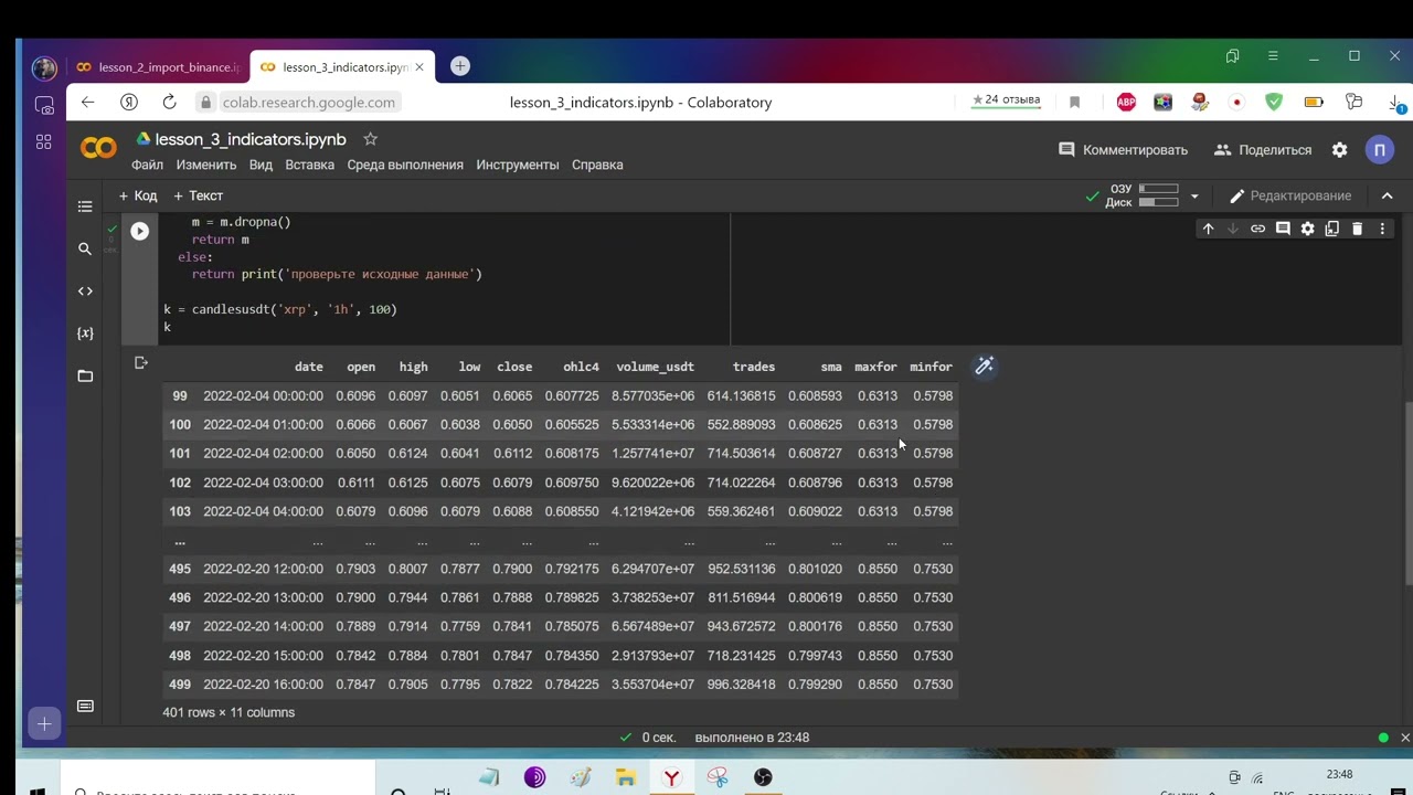 Python_3_индикаторы#binance #api #python