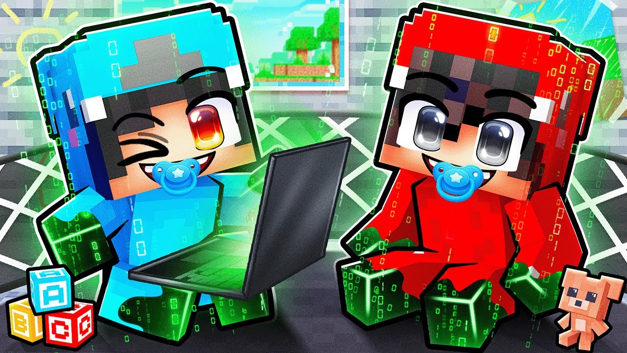 We Turned Into BABY HACKERS In Minecraft!