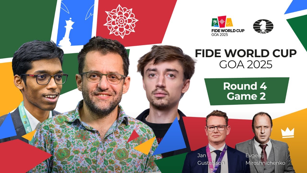 Chess ♟ | FIDE World Cup 2025 | Round 4 | Game 2| ft. 🇺🇸 Aronian, 🇮🇳 Praggnanandhaa,  Dubov and more