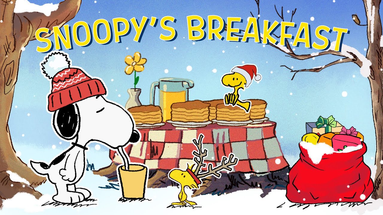 Snoopy’s Holiday Breakfast 🎄 Cozy Christmas Jazz Playlist for Quiet Moments