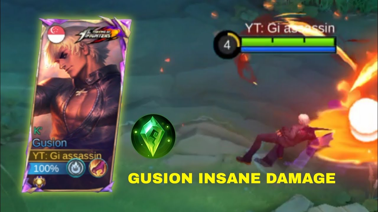 Gusion mid insane damage 😱 