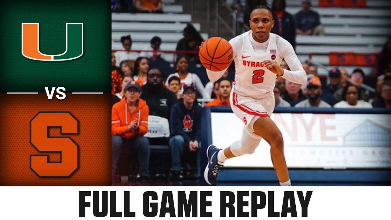 Miami vs. Syracuse Full Game Replay | 2022-23 ACC Women’s Basketball