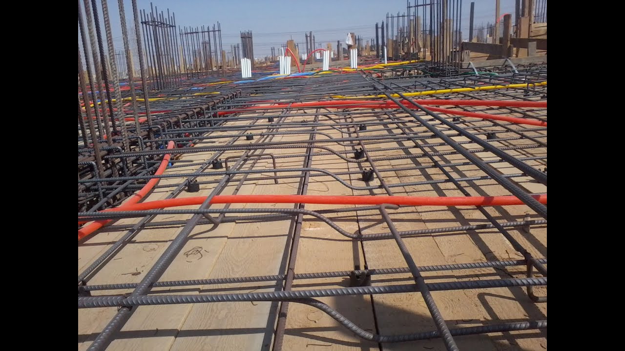 حصر حديد البلاطات solid slab