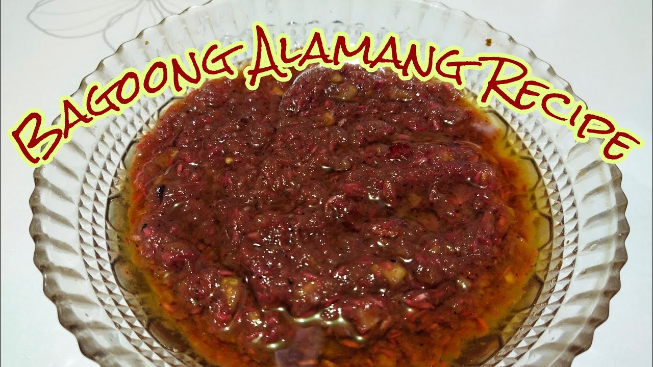 Bagoong Alamang Recipe
