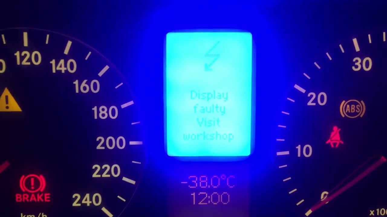 Пересвет приборной панели Mercedes W169 W245