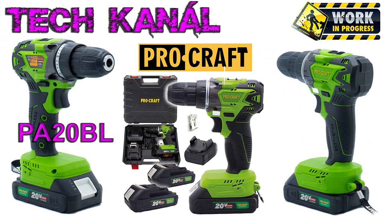 💥 Akuvrtačka ProCraft PA20BL ❗  Malá ale šikovná