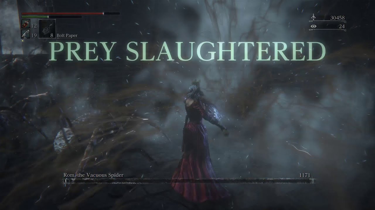 Rom, the Vacuous Spider : Bloodborne : - Cheese Boss Fight (less than one minute - easy)