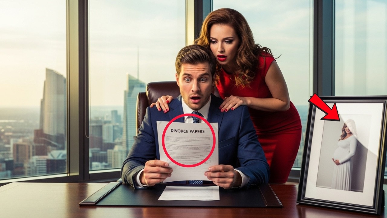 While He Sat With His Mistress, Divorce Papers from His Pregnant Wife Suddenly Reached His Office