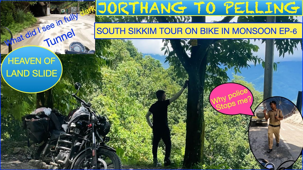 JORTHANG TO PELLING ON BIKE IN MONSOON||SOUTH SIKKIM TOUR ON BIKE EP-6||FULL ROAD CONDITION||SKYWALK