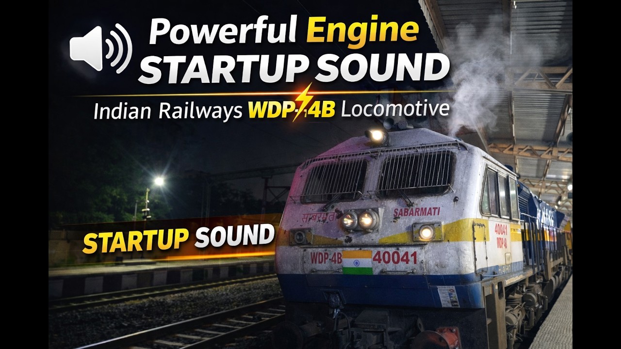 Goosebumps Engine Sound 🔊 WDP 4B 40041 Startup at Station  Railfan Special