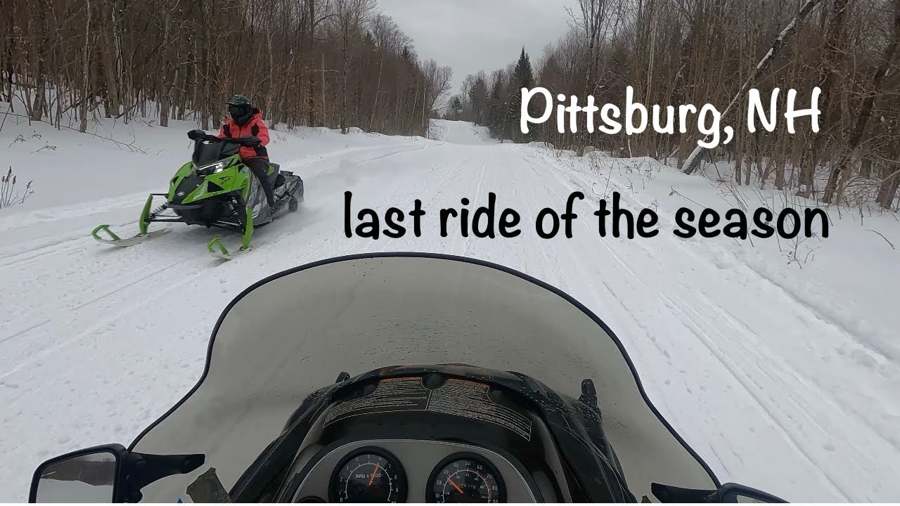 PITTSBURG, NH SNOWMOBILING. LAST RIDE OF THE SEASON. Part 1.