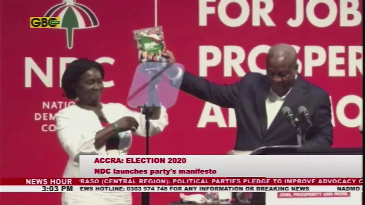 NDC launches 2020 Manifesto